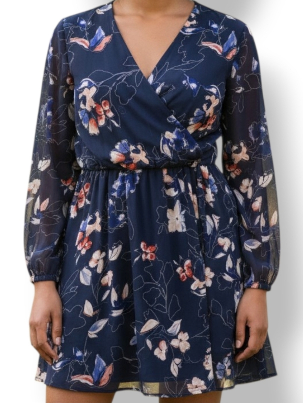 WESTPORT EZ FIT FAUX WRAP DRESS